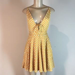 Lucy Love Polka Dot Darby Dress Golden Yellow XS